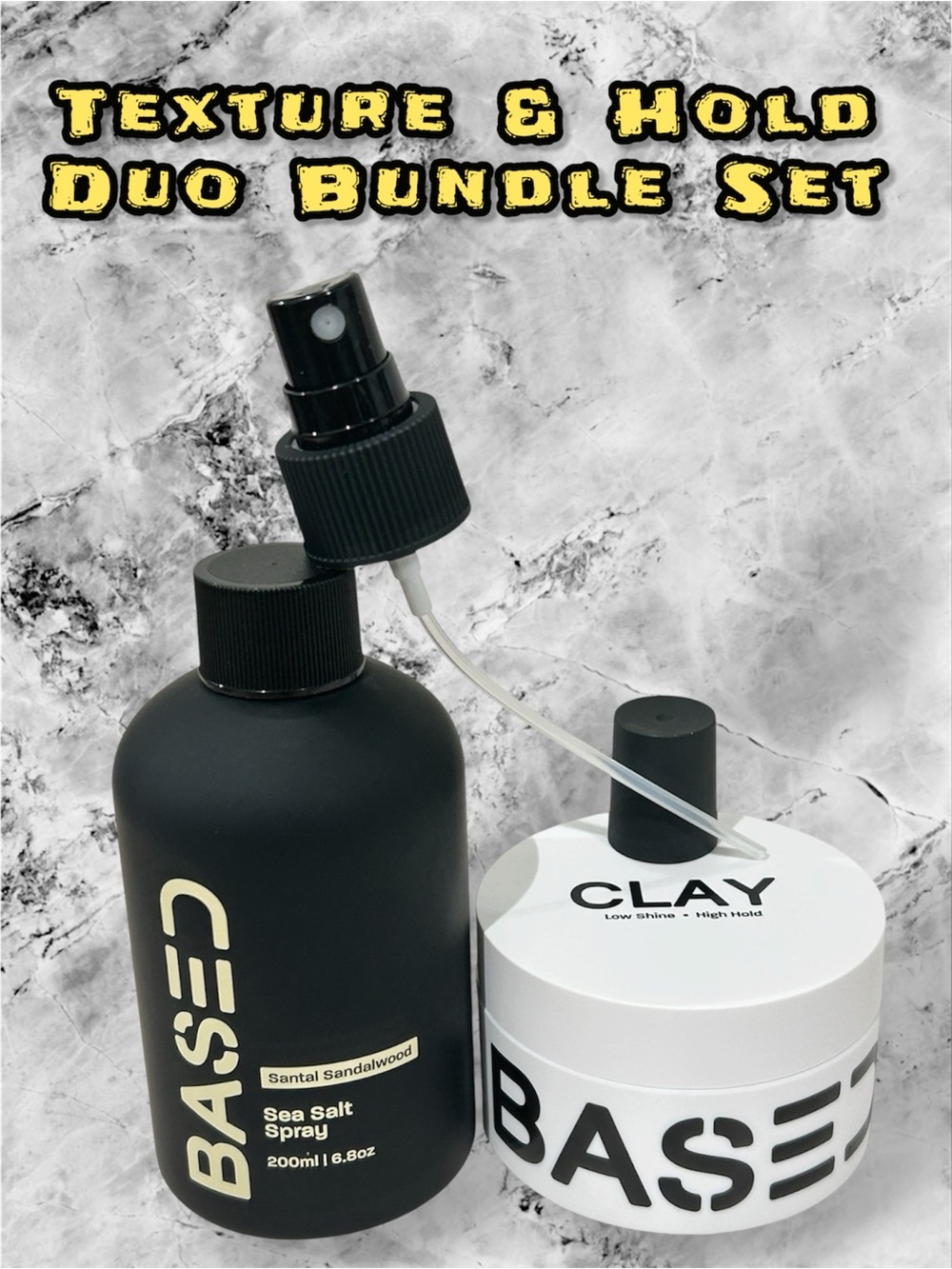 BASED Texture & Hold Duo Set Sea Salt Spray + Hair Clay Matte Volume New In Box